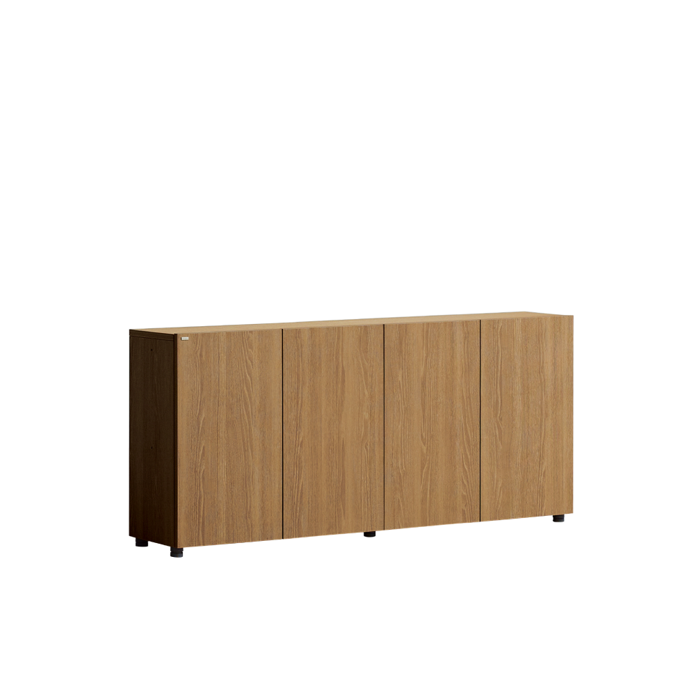 데스커-(STORAGES)-(목제책장)-(W1600 2단 목제책장(도어))-(DSBC162S)
