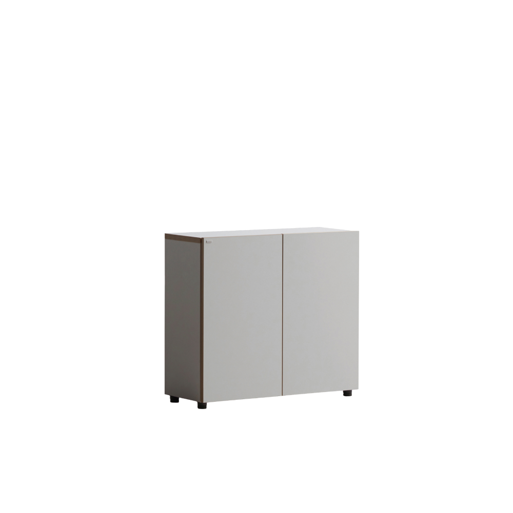데스커-(STORAGES)-(목제책장)-(W800 2단 목제책장(도어))-(DSBC082S)