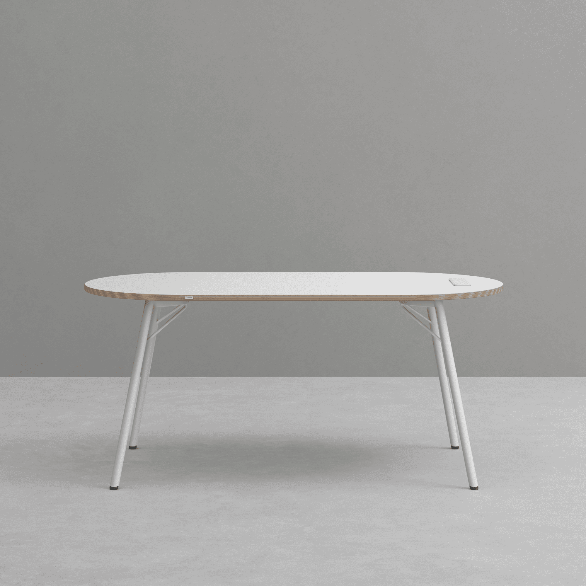 데스커-TABLES-테이블-W1600*D800 타원형테이블 콘센트형-1